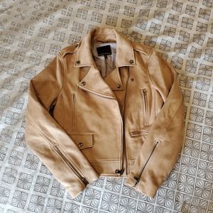 Faux Suede Moto Jacket